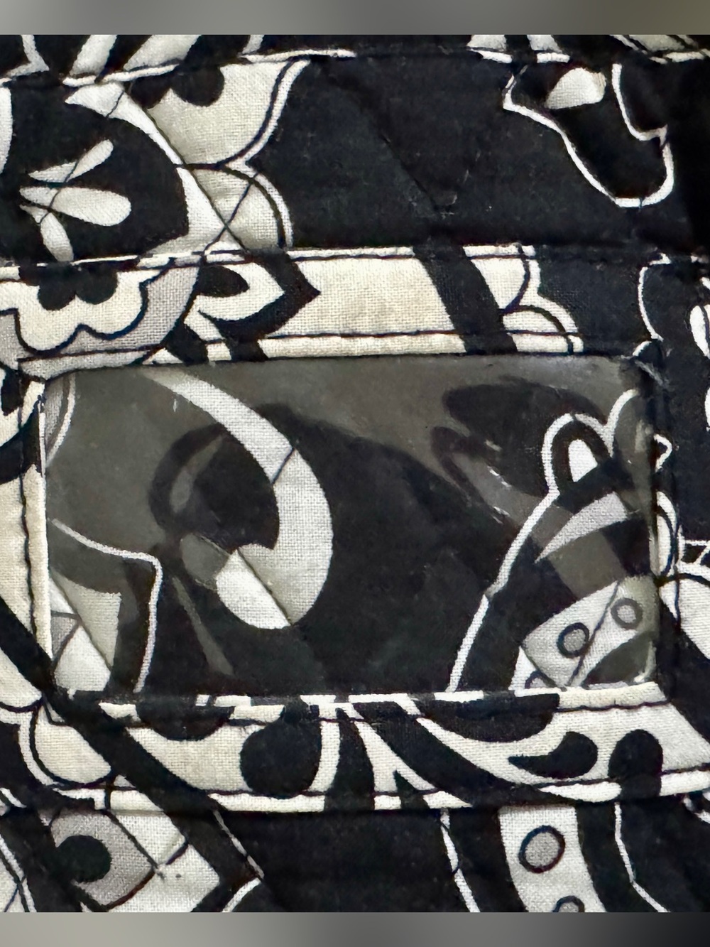 Vera Bradley Black & White Paisley Quilted Travel Bag - Picture 3 of 10
